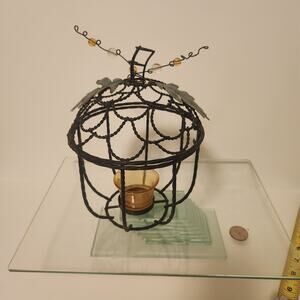 Vintage Metal Acorn Shaped Votive candle Holder
